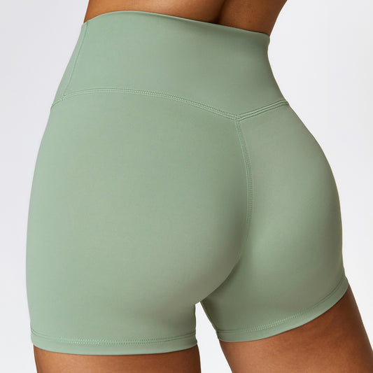 Tight Yoga Shorts Women's High Waist Tummy Control Fitness Pants Butt Lift Running Sports Shorts