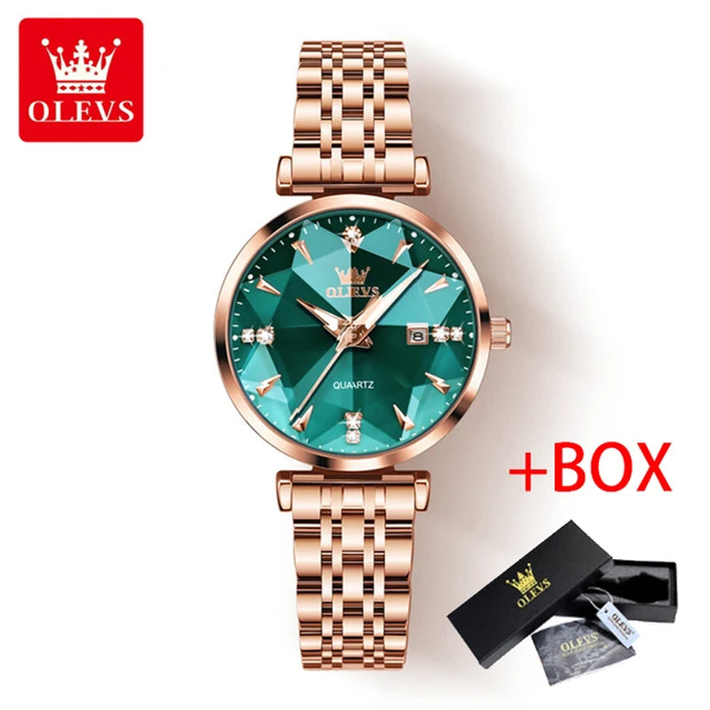 Rose Gold Quartz Blue Watch Women Watches Ladies Creative Steel Women'S Bracelet Watches Female Clock Relogio Feminino