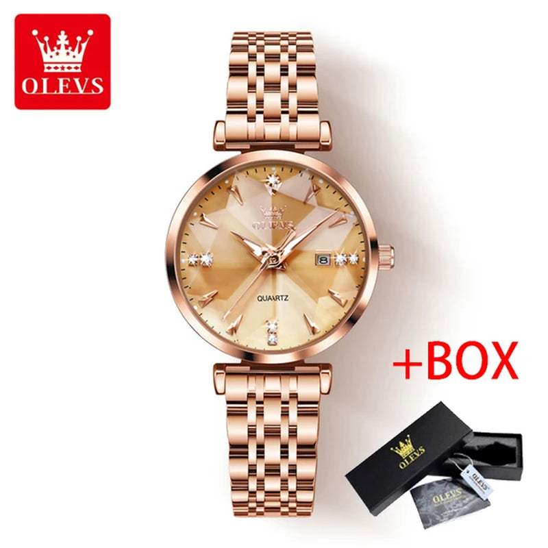 Rose Gold Quartz Blue Watch Women Watches Ladies Creative Steel Women'S Bracelet Watches Female Clock Relogio Feminino