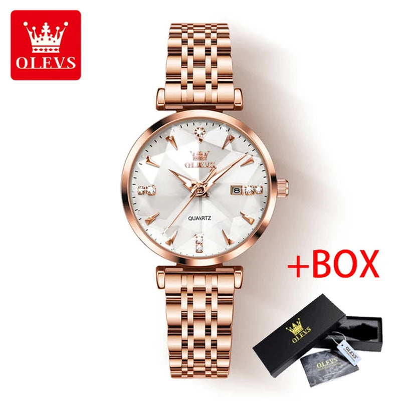 Rose Gold Quartz Blue Watch Women Watches Ladies Creative Steel Women'S Bracelet Watches Female Clock Relogio Feminino