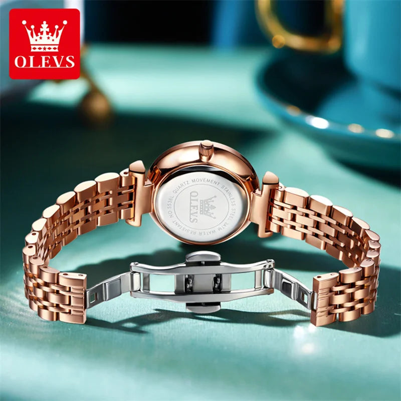 Rose Gold Quartz Blue Watch Women Watches Ladies Creative Steel Women'S Bracelet Watches Female Clock Relogio Feminino